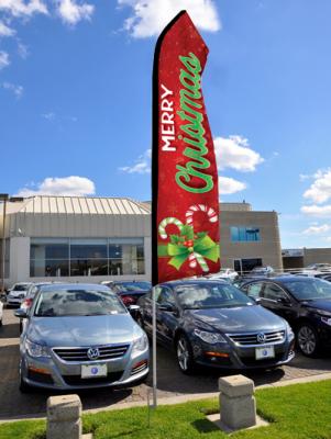 MERRY CHRISTMAS Swooper Flag