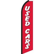 USED CARS RED-WHITE Swooper Flag