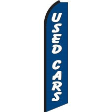 USED CARS BLUE-WHITE Swooper Flag
