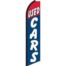 USED CARS RED-BLUE Swooper Flag