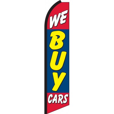 WE BUY CARS Swooper Flag