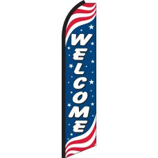 WELCOME PATRIOTIC Swooper Flag