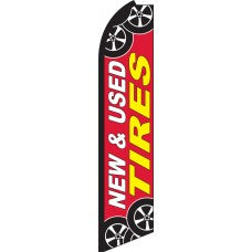NEW and USED TIRES Swooper Flag