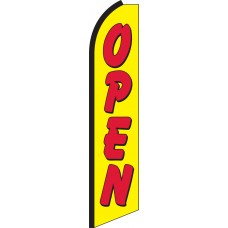 OPEN (YELLOW) Swooper Flag