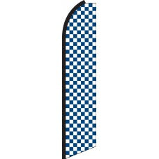 BLUE WHITE CHECKER Swooper Flag