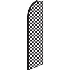 BLACK WHITE CHECKER Swooper Flag