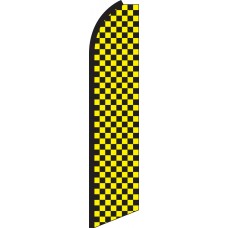 BLACK YELLOW CHECKER Swooper Flag (1)