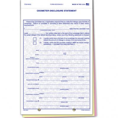 FEDERAL ODOMETER STATEMENTS (653)