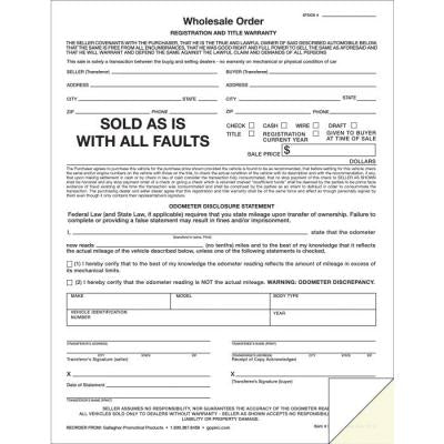 WHOLESALE ORDER FORMS