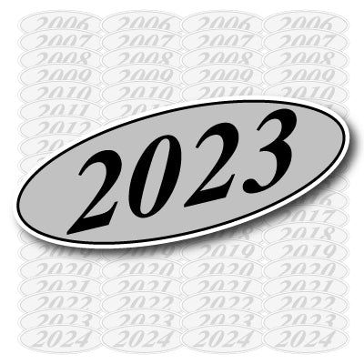 Black and Silver Year Stickers