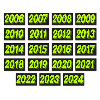 Fluorescent Green Year Model Signs