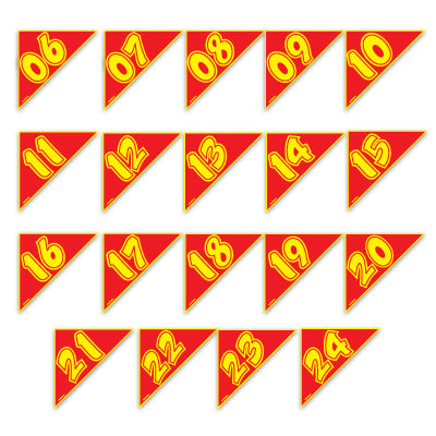 Red & Yellow Year Model Signs