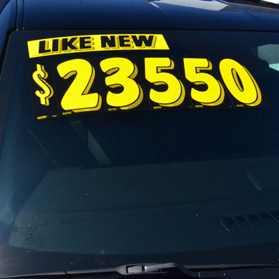 Window Price Stickers