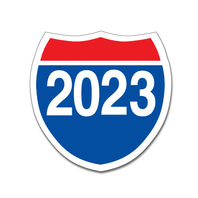 Red White Blue Sign Stickers