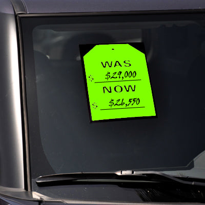 Green Window SALE Tags