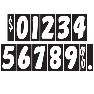 Black & White Window Number Stickers