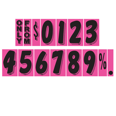 Pink & Black Price Stickers