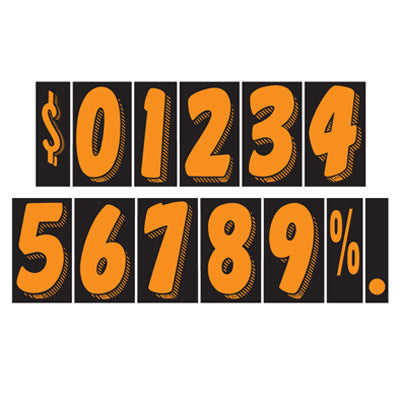 Black and Red Price Numbers