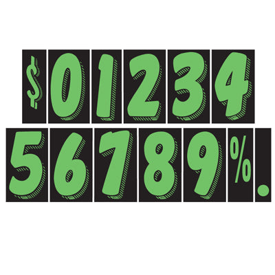 Black and Green Window Stickers