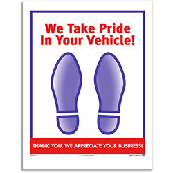 WE TAKE PRIDE IN YOUR VEHICLE Floor Mats