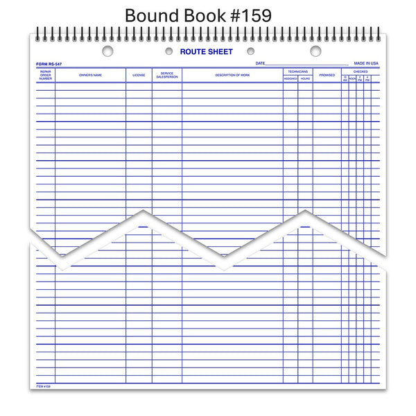 Daily Service Route Sheets RS-547