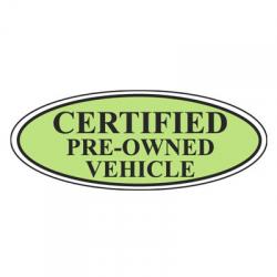 Auto Dealer CPO Oval Stickers