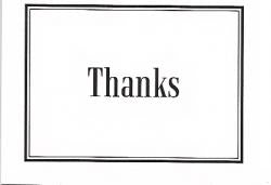 THANK YOU CARDS