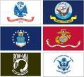 MILITARY  AND POW-MIA FLAGS
