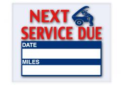 OIL CHANGE STICKERS - GENERIC
