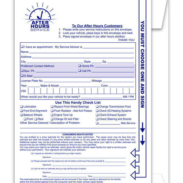 NIGHT DROP BOX ENVELOPES - MULTI CHOICE