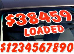 RED & WHITE DIE-CUT WINDOW NUMBERS