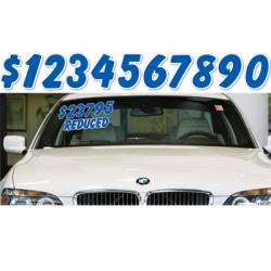 BLUE & WHITE DIE-CUT WINDOW NUMBERS