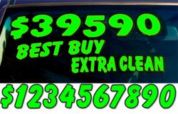 CHARTREUSE DIE-CUT WINDOW NUMBERS