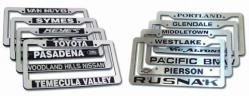 CUSTOM CHROME LICENSE PLATE FRAMES