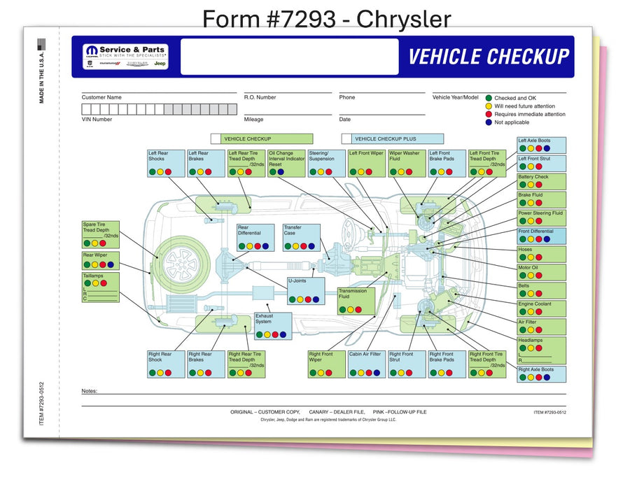 Manufacturer Multi-Point Inspection Forms