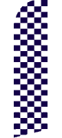 BLACK-N-WHITE CHECK Swooper Flag