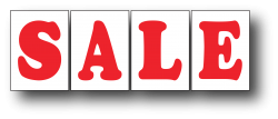 Red 'SALE' text on a white background