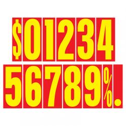 Yellow & Red 9.5" Window Stickers