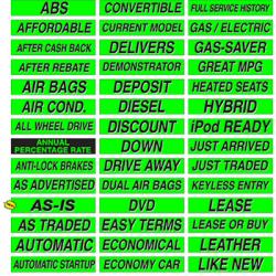 Fluorescent Green & Black 15" Stickers