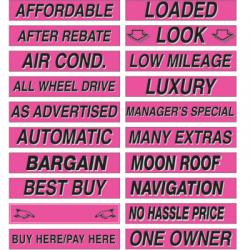 Hot Pink & Black 15" Stickers