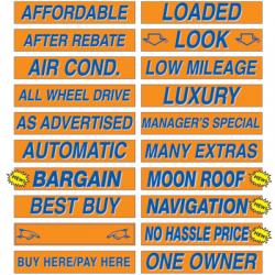 Orange & Blue 15" Stickers