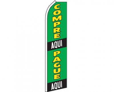 COMPRE AQUI PAGUE AQUI Swooper Flag