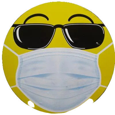 HAPPY FACE W/ MASK DECALS