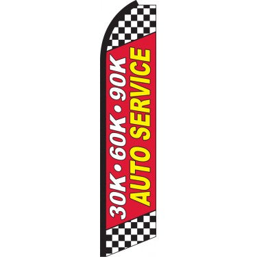 30K-60K-90K Auto Service Swooper Flag