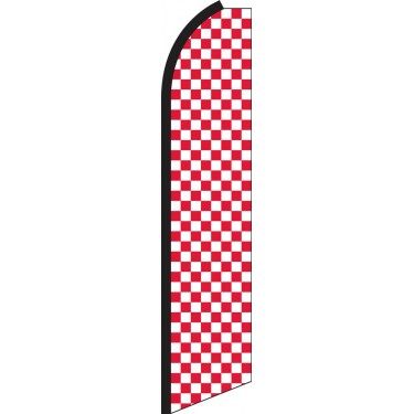 RED WHITE CHECKER Swooper Flag