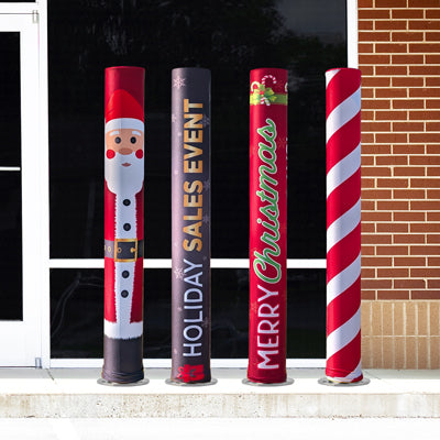 HOLIDAY STRETCH-FIT POLYESTER BOLLARD COVERS