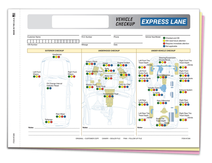 Multi-Point Inspection Forms (3 part)