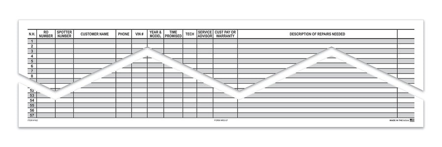 Route Sheet / Appointment Pad RS-57