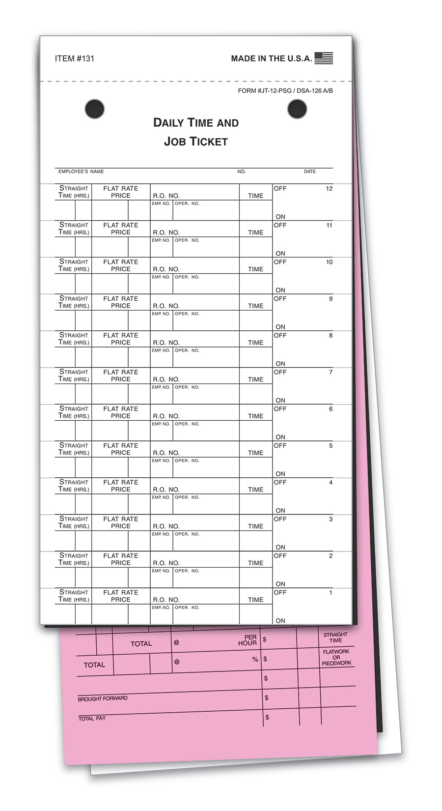 Job Time Tickets (JT-12-PSG)
