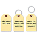 Manila Tags with Rings